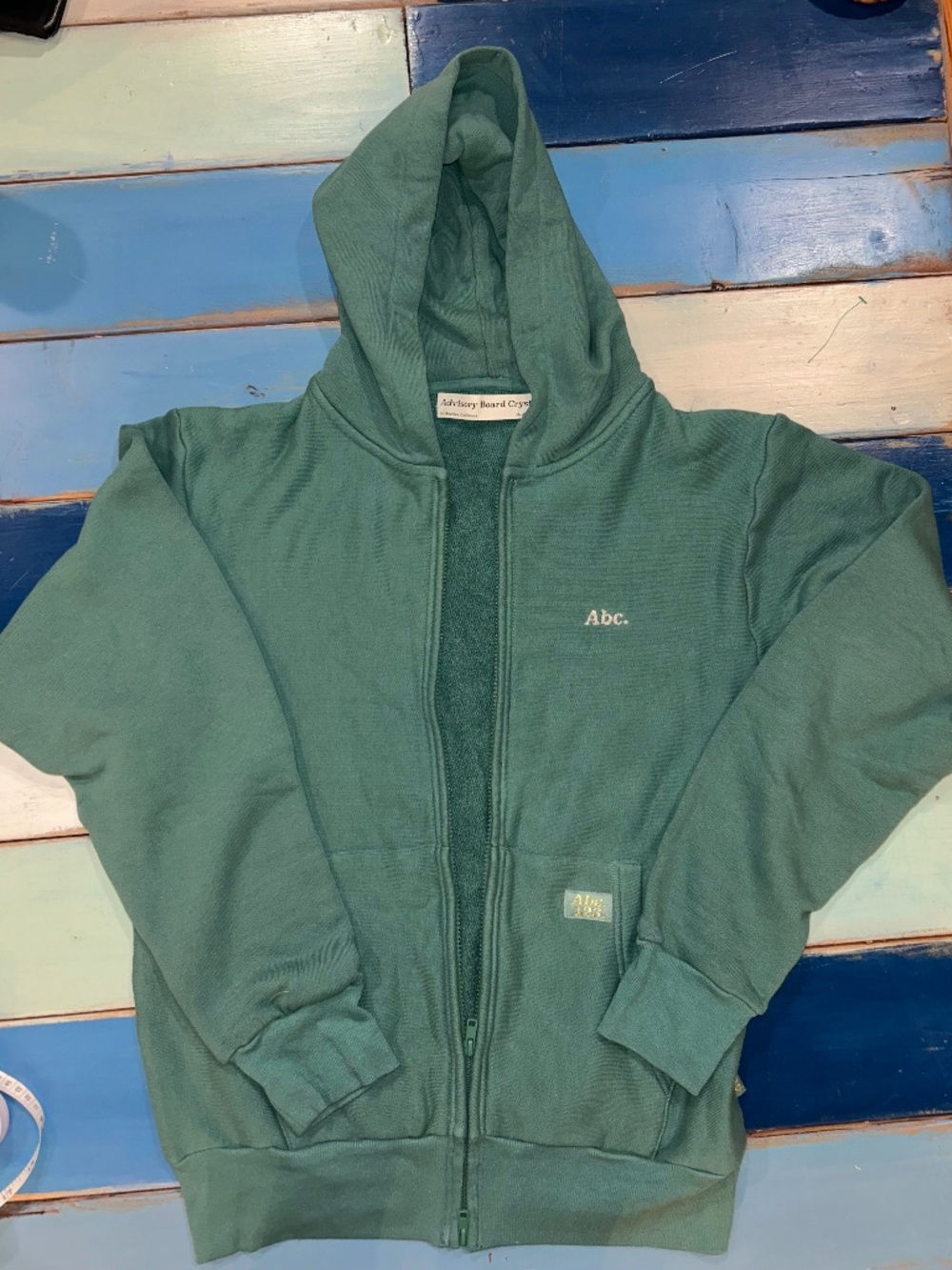 Advisory Board Crystals ABC 123 Green Full Zip Hoodie Medium